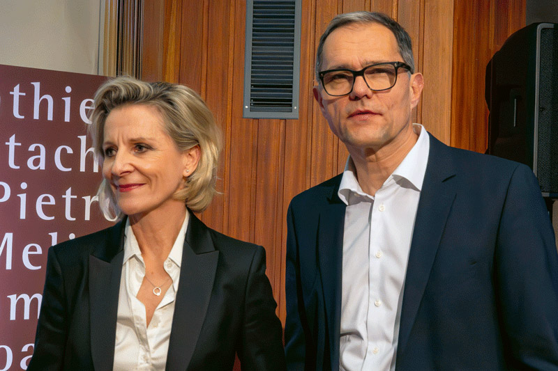 La nouvelle présidente du Conseil de fondation, Simone de Montmollin, et le nouveau directeur de Changins, Marc Schmid.