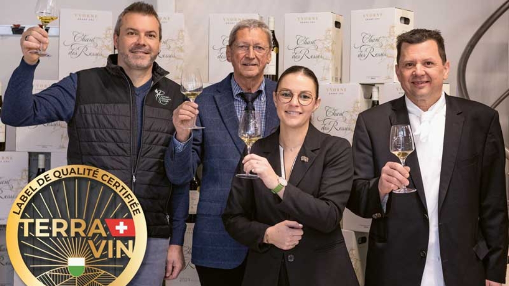 L’événement a réuni plusieurs figures du vin : l’œnologue Christophe Echenard, le président de Terravin Pierre Monachon, la sommelière Charline Pichon et le chef Franck Giovannini. © BG-Co-Creative-Strategy